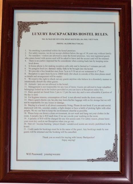 Luxury Backpakers Hotel Hanoi Exterior photo